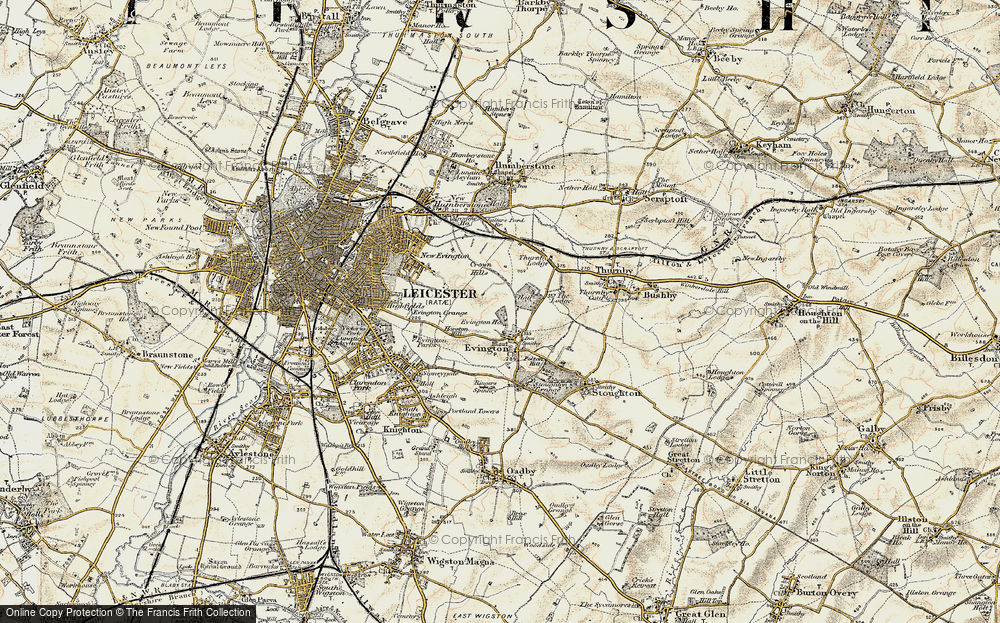 Old Map of Evington, 1901-1903 in 1901-1903