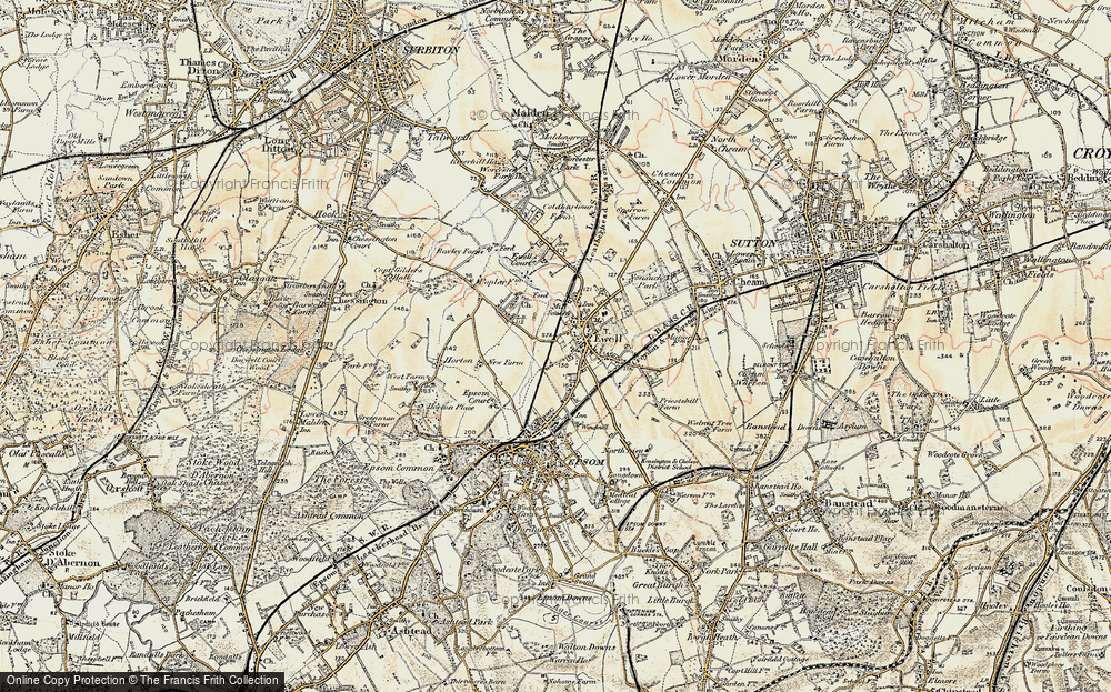 Old Map of Ewell, 1897-1909 in 1897-1909