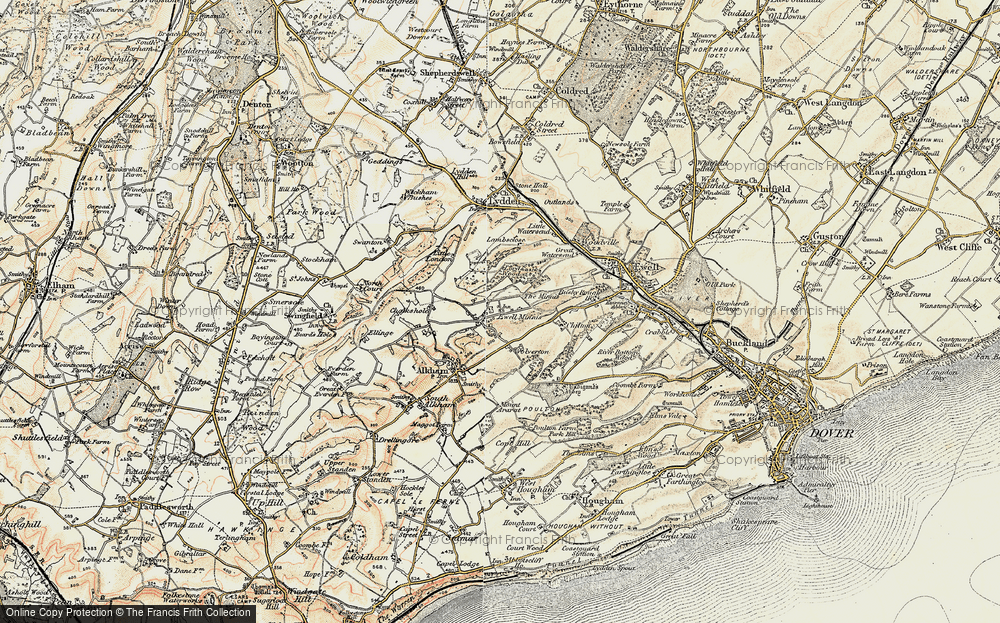 Old Map of Ewell Minnis, 1898-1899 in 1898-1899