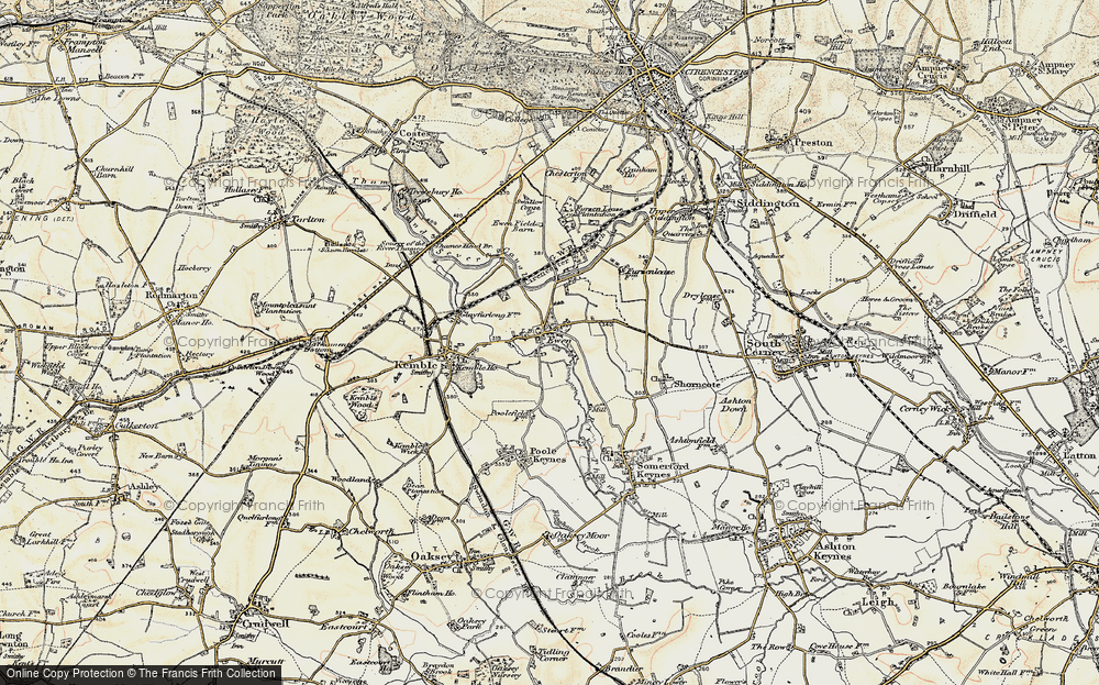 Old Map of Ewen, 1898-1899 in 1898-1899
