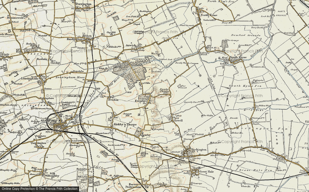 Old Map of Ewerby, 1902-1903 in 1902-1903