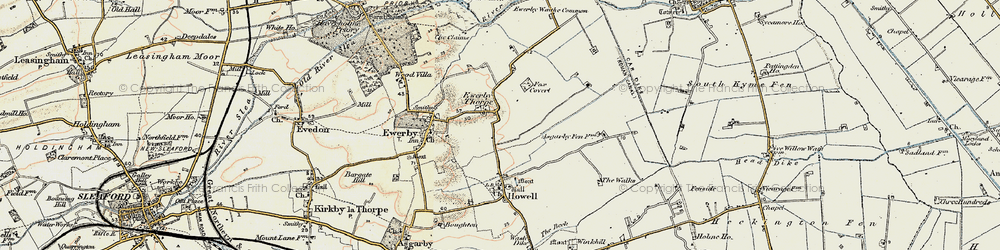 Old map of Westmorelands in 1902-1903