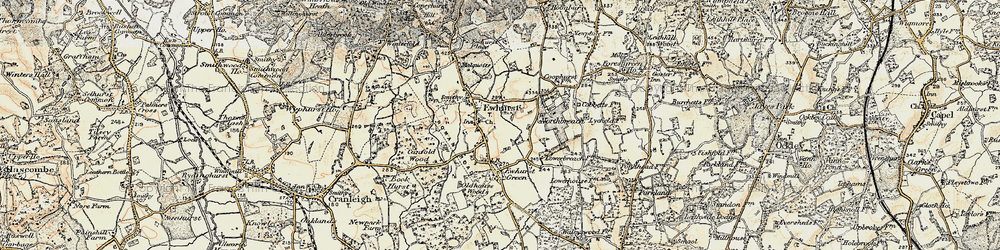 Old map of Ewhurst in 1898-1909