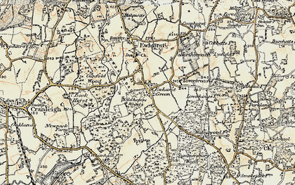 Old map of Ewhurst Green in 1898-1909