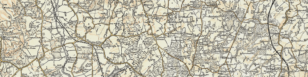 Old map of Ewhurst Green in 1898-1909