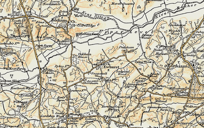 Old map of Ewhurst Green in 1898