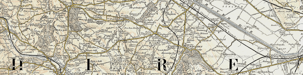 Old map of Ewloe in 1902-1903