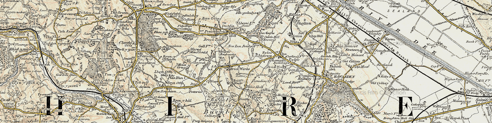 Old map of Ewloe Green in 1902-1903