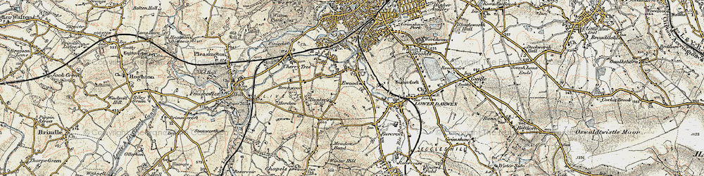 Old map of Ewood in 1903