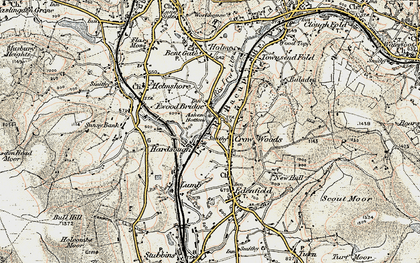 Old map of Ewood Bridge in 1903