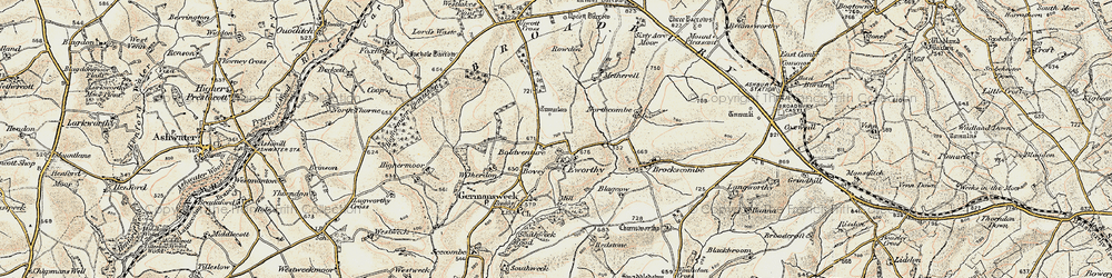 Old map of Broadmeads Plantn in 1900