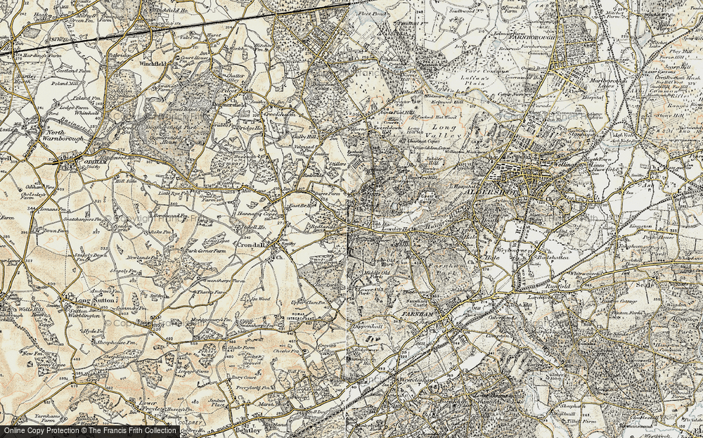 Old Map of Ewshot, 1898-1909 in 1898-1909