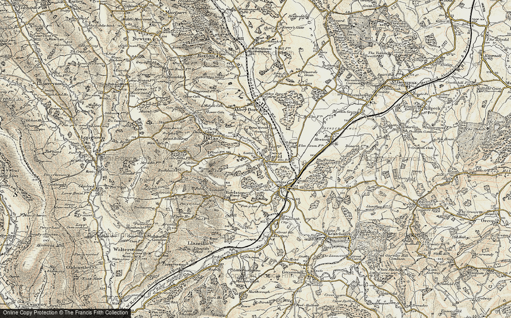 Old Map of Ewyas Harold, 1900 in 1900