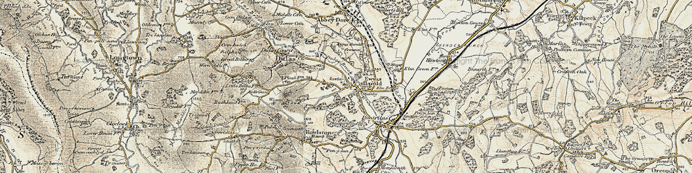 Old map of Ewyas Harold in 1900