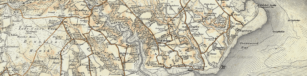 Old map of Yard Wood in 1897-1909