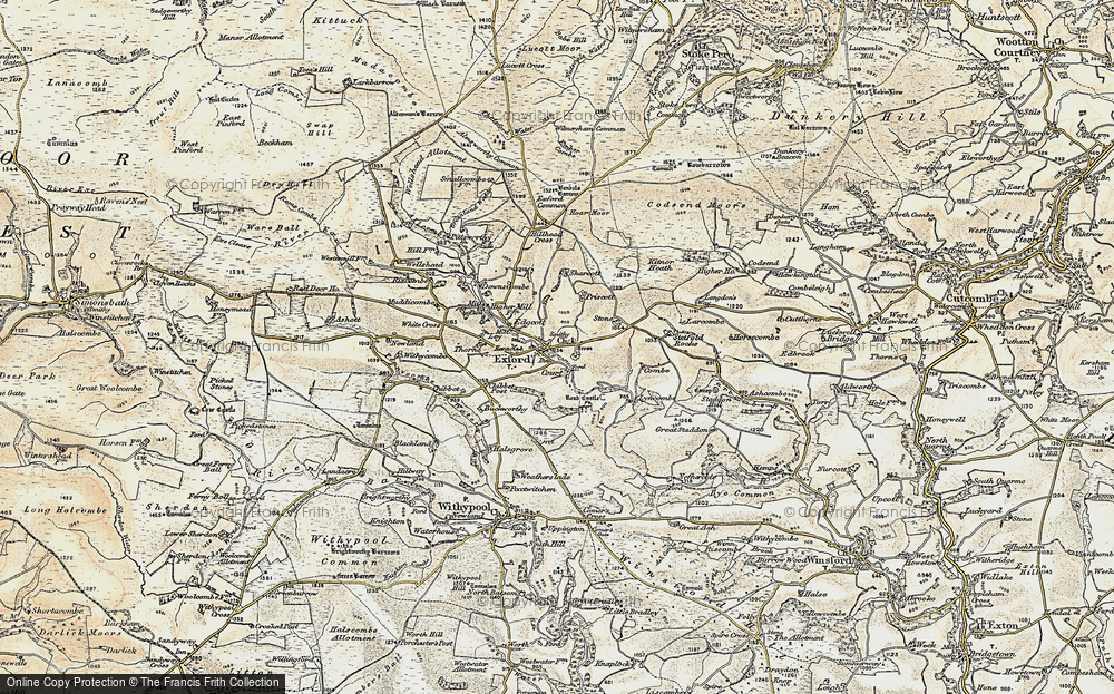 Old Map of Exford, 1900 in 1900