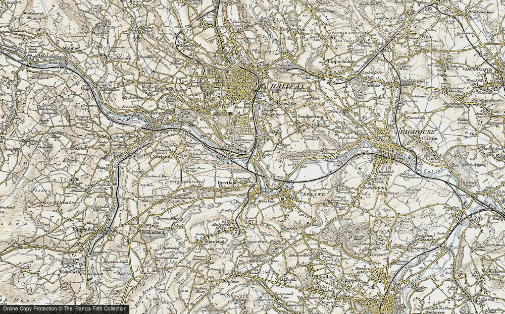 Old Map of Exley, 1903 in 1903