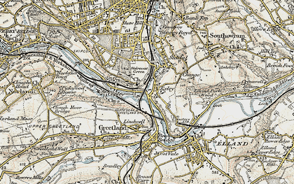 Old map of Exley in 1903