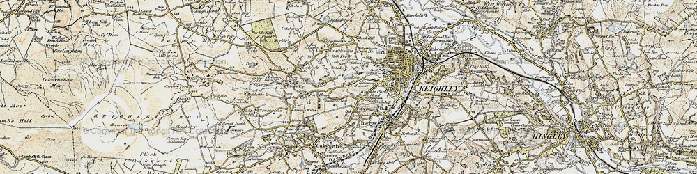 Old map of Exley Head in 1903-1904