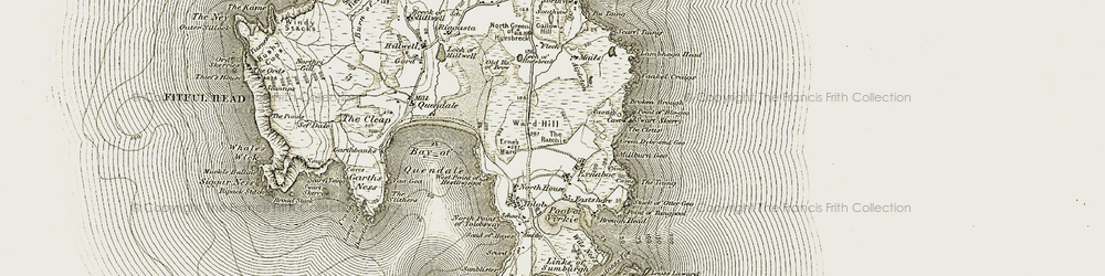 Old map of Broken Brough in 1911-1912