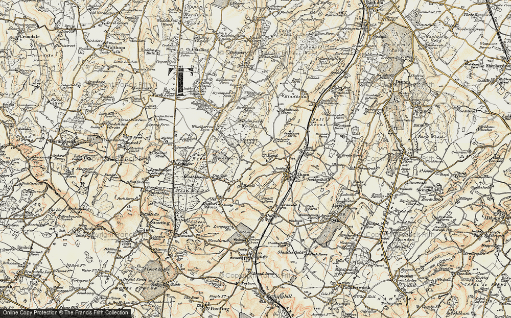 Old Map of Exted, 1898-1899 in 1898-1899