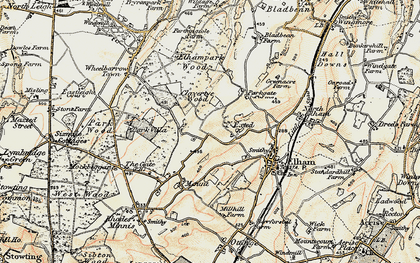 Old map of Exted in 1898-1899