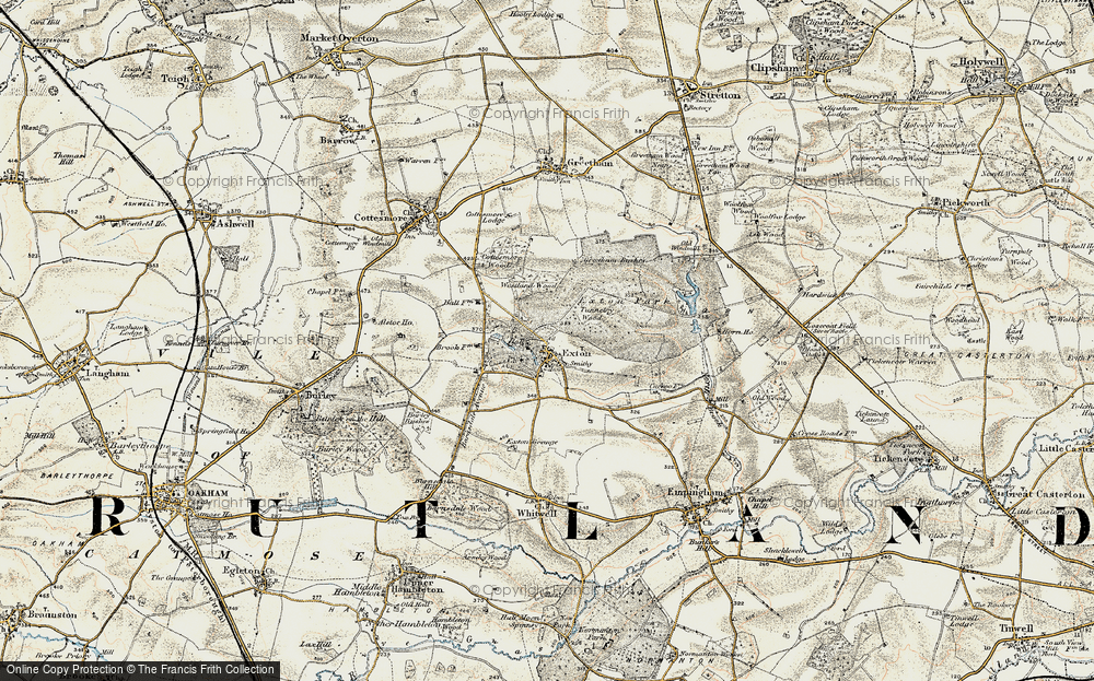 Old Map of Exton, 1901-1903 in 1901-1903