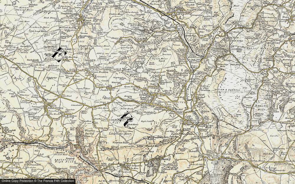 Old Map of Eyam, 1902-1903 in 1902-1903