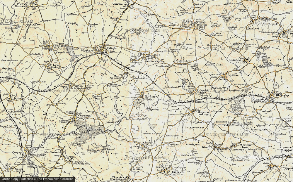 Old Map of Eydon, 1898-1901 in 1898-1901