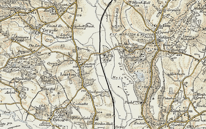 Old map of Eye in 1900-1902