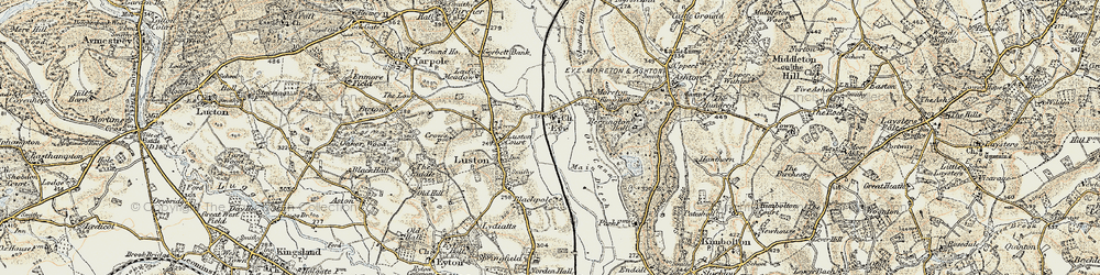 Old map of Eye in 1900-1902