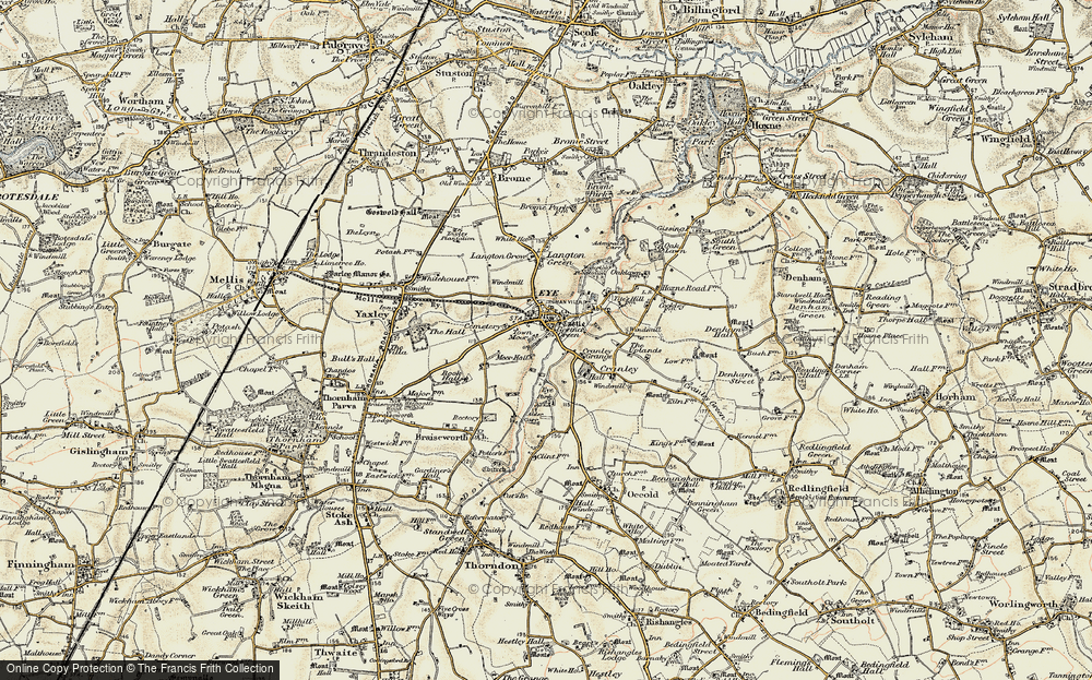 Old Map of Eye, 1901 in 1901