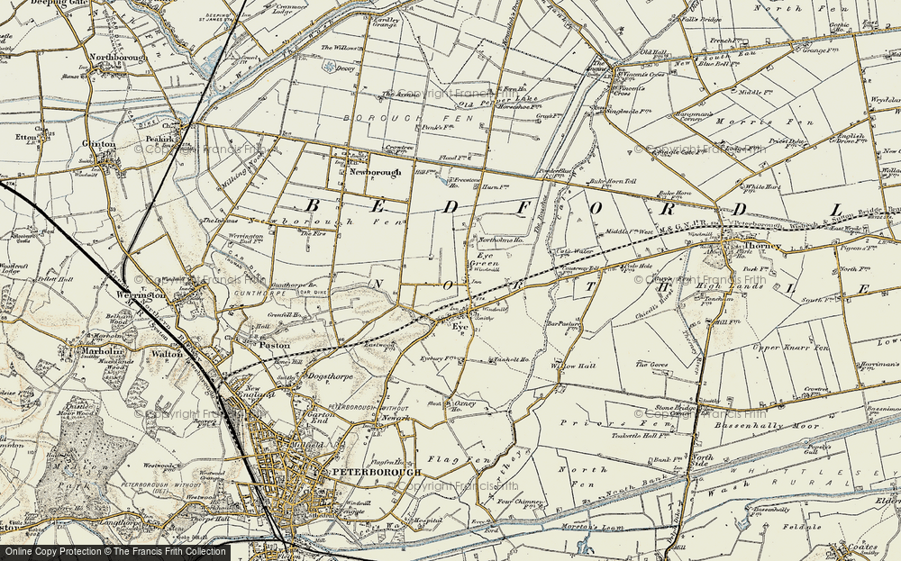 Old Map of Eye Green, 1901-1902 in 1901-1902
