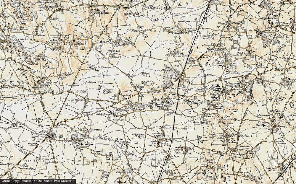 Old Map of Historic Map covering Yarcombe Wood in 1899