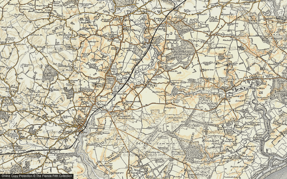 Old Map of Eyke, 1898-1901 in 1898-1901