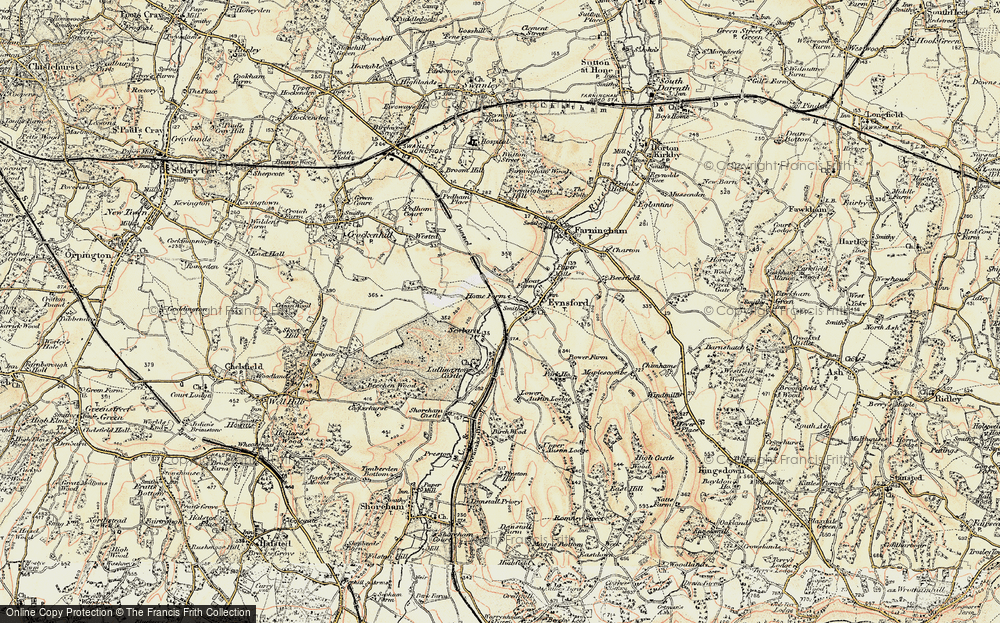 Old Map of Eynsford, 1897-1898 in 1897-1898