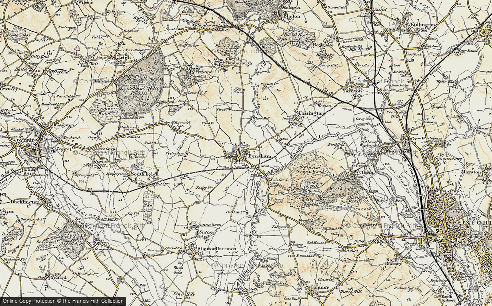 Old Map of Eynsham, 1898-1899 in 1898-1899
