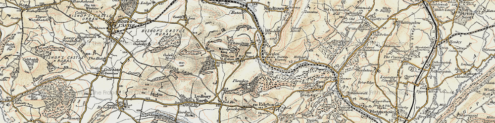Old map of Eyton in 1902-1903