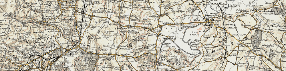 Old map of Eyton in 1902