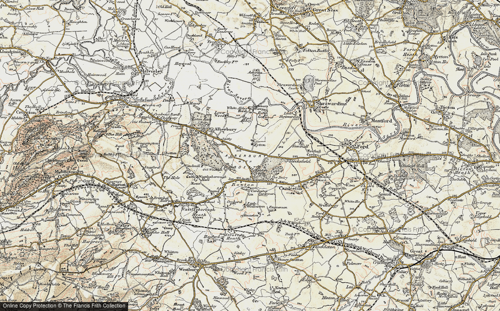 Old Map of Eyton, 1902 in 1902