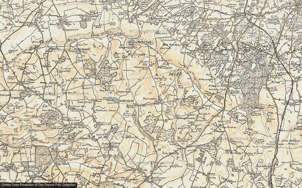 Old Map of Faccombe, 1897-1900 in 1897-1900