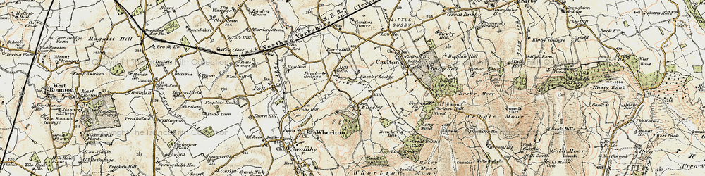 Old map of Faceby in 1903-1904