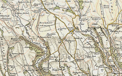 Old map of Boonhill Common in 1903-1904