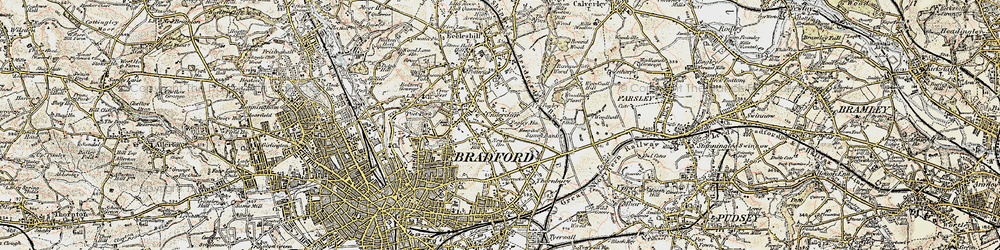 Old map of Fagley in 1903-1904
