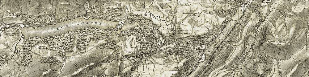 Old map of Allt Bolinn in 1908