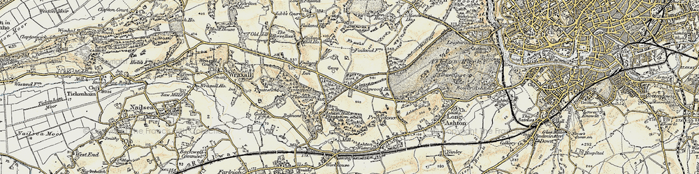 Old map of Ashton Hill Plantn in 1899