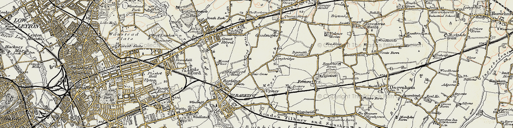 Old map of Fair Cross in 1897-1902