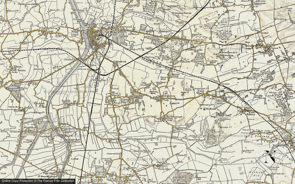 Old Map of Fair Green, 1901-1902 in 1901-1902