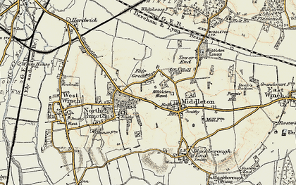 Old map of Fair Green in 1901-1902