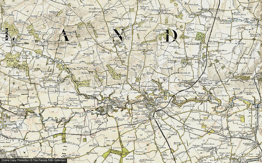 Old Map of Fair Moor, 1901-1903 in 1901-1903